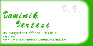 dominik vertesi business card