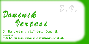 dominik vertesi business card